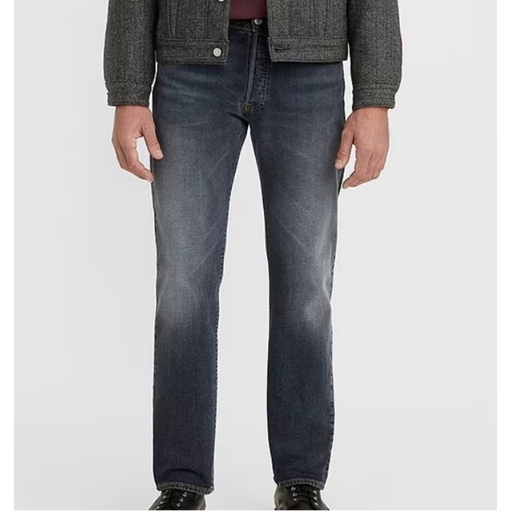 LEVI'S 501 XX. Men's black/gray‎ faded jeans. L42 X W34. Button fly.Y2K 2000s